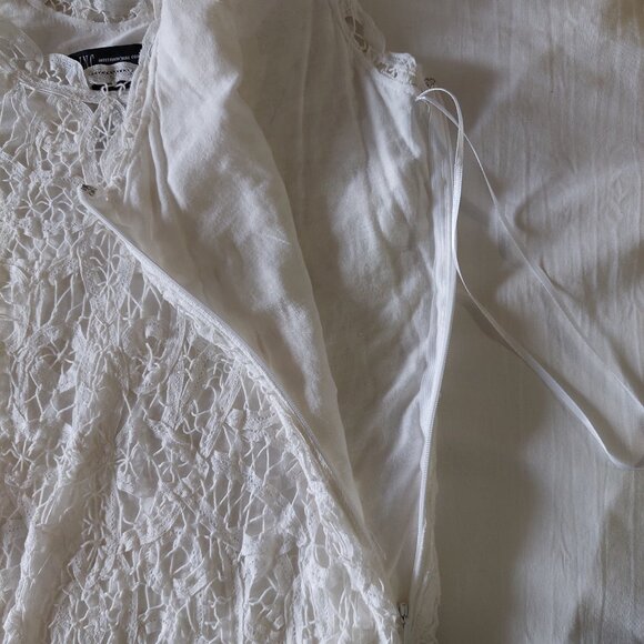 INC International Concepts 100% Cotton White Lace Sleeveless Dress, Size s - Picture 4 of 8